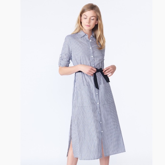 Veronica Beard Striped Carter Dress - Picture 2 of 5